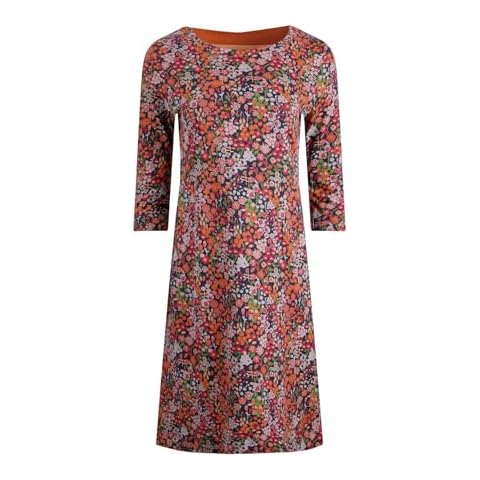 Weird Fish Shafika Printed Jersey Dress in Apricot Cover