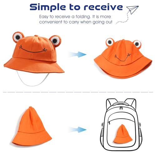 Unisex Packable Bucket Hat Cartoon Sun Hat for Kids3