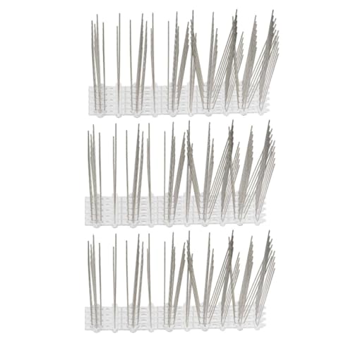AKOOSY Pinchos de Acero Inoxidable para Celebracion Otono, Herramienta Repelente de Aves para Jardín y Cerca, Espigas Duraderas y Efectivas