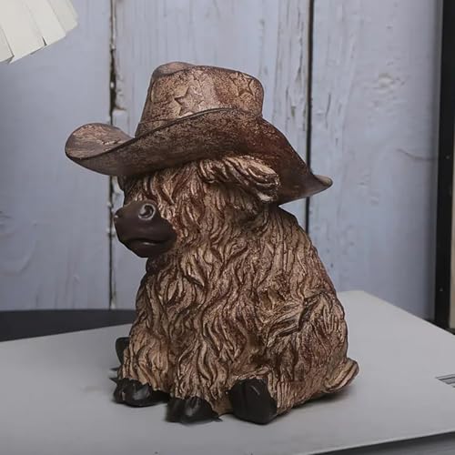 Statue de vache des Highlands originale : cadeau idéal de décoration pour collectionneur