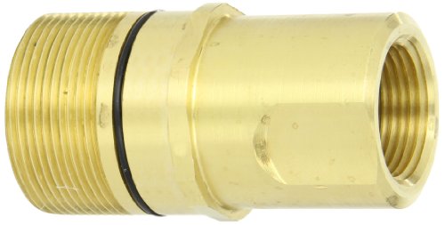 Dixon Valve W8F8-B Brass Wingstyle Interchange Hydraulic Fitting, Nipple, 1" Coupling, 1" - 11-1/12 NPTF Female Thread