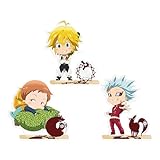 ABYSTYLE The Seven Deadly Sins Meliodas, King and Ban Acryl Bundle Anime Manga Desktop Accessories Merch Gift