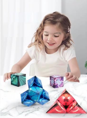 Image of ZURATO Shape Shifting Box Puzzle Cube, Shifting Shape Magic Cube Puzzle Toy, Multiple Structure Creativity Puzzle Cube for Kids and Adults, Size- 6.5 x 6.5 x 6.5 cm (Green)