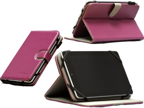 Navitech - Nouveau Housse à Rabat en Cuir bycast Rose avec Stand conçue spécialement pour Le Archos Arnova Gbook 7 Pouces