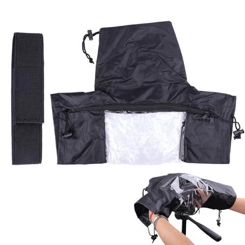Housse De Protection Imperméable en Nylon pour Appareils Photo Reflex DSLR – Couverture Anti-Pluie pour Fujifilm, Canon, Sony – Ultra Claire avec Manches Réglables Et Accès Facile Aux Commandes