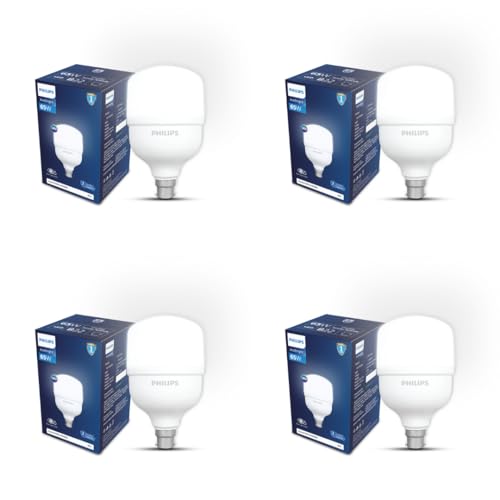 Image of Philips AceBright 65W LED Bulb | 5200 Lumens High Brightness | B22 Base | Energy Efficient Lighting for Home & Commercial Use | Cool DayLight, Pack of 4