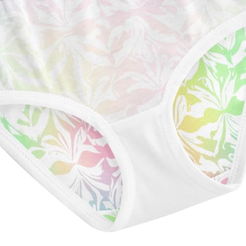 ZZKKO Ombre Colorful Floral Girls Underwear Toddler Panties for Girls Comfort Brief Size 2-8T4