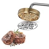 Langlebiges Brandeisen: Isolierter Holzgriff, dicker abnehmbarer Messingkopf. Der Messingkopf ist sehr langlebig, kann wiederverwendet werden, und ist sehr leicht zu reinigen. Bitte wischen Sie Wasserflecken rechtzeitig ab, um zu sparen.