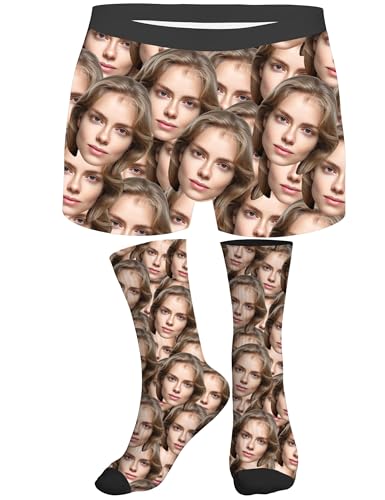 Personalized Boxers for Men, Custom Socks, Personalized Socks, Customized Boxers for Men Funny, Customized Gifts