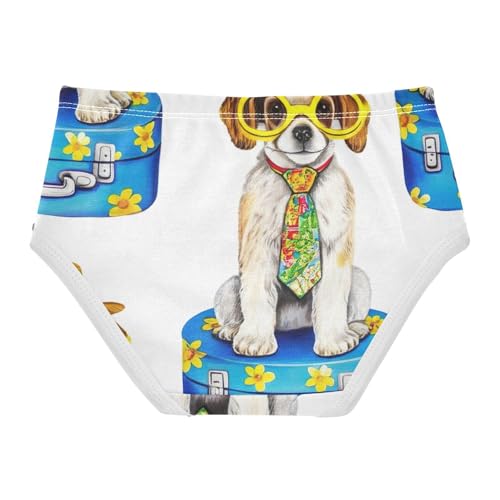 Cotton Girls Underwear Toddler Small Dog White Girl Panties Cute Artistic Briefs Girls Undies 2t2