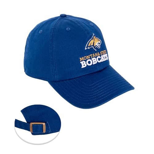 Desert Cactus Montana State University Baseball Hat Bobcats MSU Brimmed Embroidered Hats Cap Adjustable Cloth Strap Adult (Style C) Blue