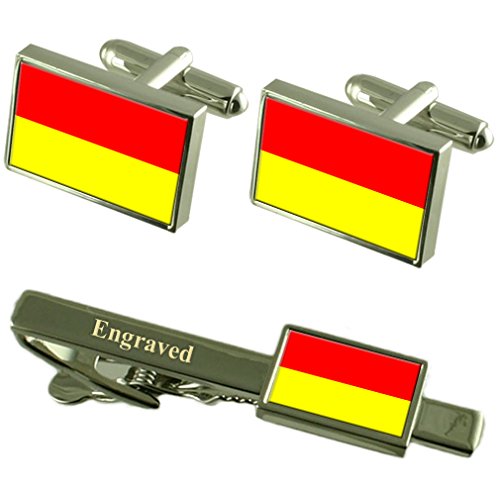 Gemelos Wroclaw Polonia Bandera Clip de Corbata Grabado Accesorios Camisa