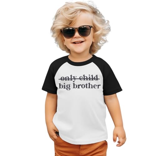 Image of BOUTIKOME Promoted to Be Big Brother Shirts Toddler Baby Boy Announcement T-Shirt Summer Tops Short Sleeve Tees
