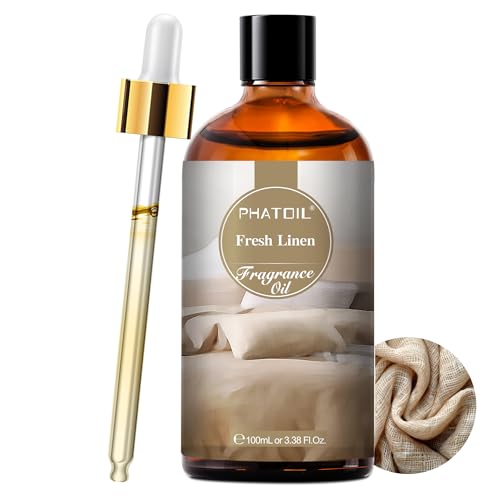 Fresh Linen Fragrance Oils for Aromatherapy Essential Oils for Diffusers for Home Perfect for Diffuser DIY Candle and Soap Making DIY Scented Products - 100ml