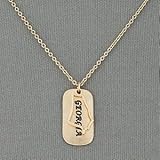 Gold Chain Simple New State of Georgia Pendant Design Necklace Fashion Jewelry for Women Man