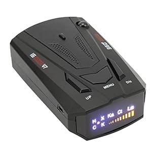 Car Radar Detector, DC 12V Sensitive High Electronic Dog Detector for Vehicle (Black)