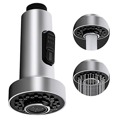 Beati Kitchen Faucet Sprayer Head Replacement Parts,Pull Out Down Kitchen Sink Faucet Nozzle Spout Head 2 Functions,Chrome Finish #TOP11