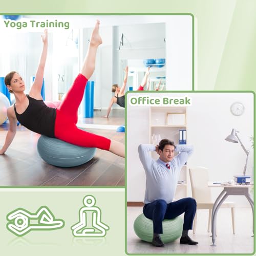 Image of Lewtemi 4 Pcs Flexible Seating for Classroom Elementary 20 Inch Yoga Ball Chair Inflatable Donut Ball Chair with Inflator for Kids Student Sensory Balance Office Exercise(Boho Color)