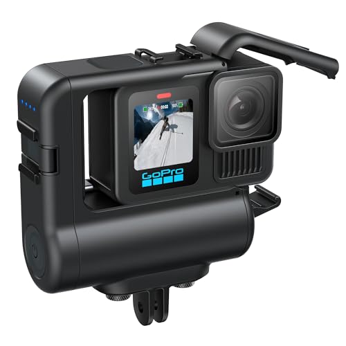 Re-Fuel 9Hr Extended Battery Module for GoPro Hero 13/12/11/10/9 IP68 Waterproof 33FT Dustproof Rechargeable Pass Through Power Bank Backup Housing Frame Case with Built-in Charging Battery for GoPro
