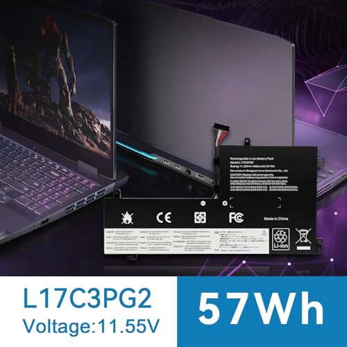 Image of L17L3PG1 Battery Compatible for Legion Y530-15ICH Y540-15IRH-PG0 Y540-17IRH Y545-PG0 Y740-15IRH Y740-15IRHG Y740-15ICHG Legion Y7000 2019 1050 PG0 Y7000P-1060 L17M3PG1 L17C3PG1 L17M3PG2 L17C3PG2