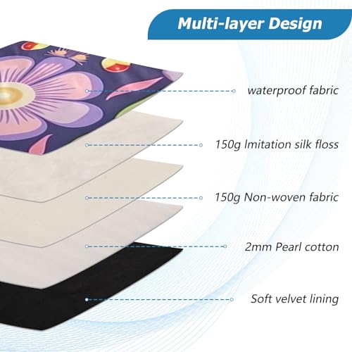 Funda para laptop 13-14 pulgadas impermeable con diseño floral miniatura 4