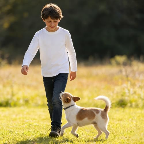 Image of Magic Park 6M-14Y Baby Short Long Sleeve Tee Tops Toddler T-Shirt Kids Solid Color Shirts Boys Girls Casual Blouse