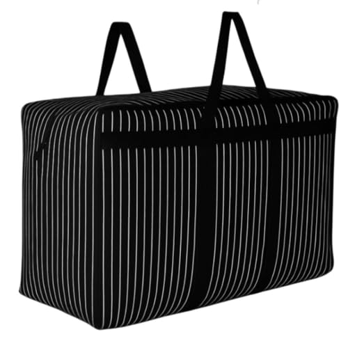 Image of BAZERA Bags Multipurpose Extra Large Big Heavy Duty Storage Organizer Reusable Canvas Shopper Bag with Strong Handles and Base with Covers Zip