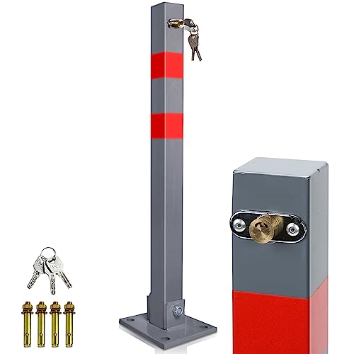 Ikodm Barriera Parcheggio Pieghevole 1X con 3 Chiavi