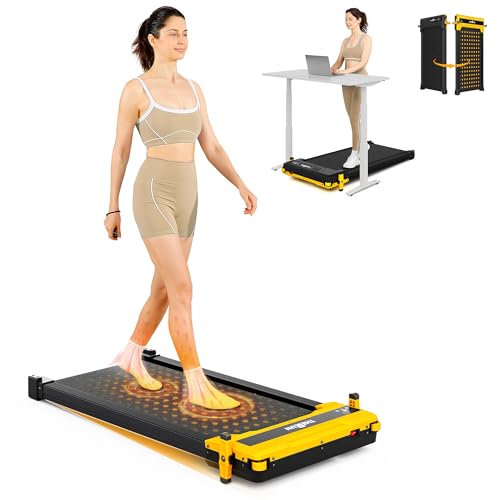 Image of THERUN Under Desk Walking Pad Treadmill with 5% /8% Incline, 2.5HP with 330 /265 LBS Weight Capacity, Ultra-Quiet Under Desk Machine with Remote & LED Display for Home & Office Use