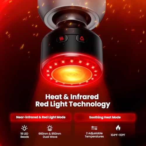 Image of BOB AND BRAD C2 Ultra Massage Gun with Heat, Red LED & Infrared, FSA Eligible Deep Tissue Percussion Massager for Pain Relief, Electric Muscle Recovery for Athletes, HSA Approved