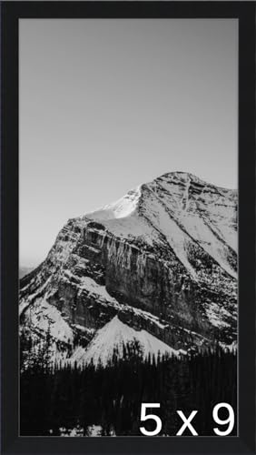 Frame It Easy 5 1/2 x 9 Satin Black Metal Frame (Ashford) 5.5x9 inches