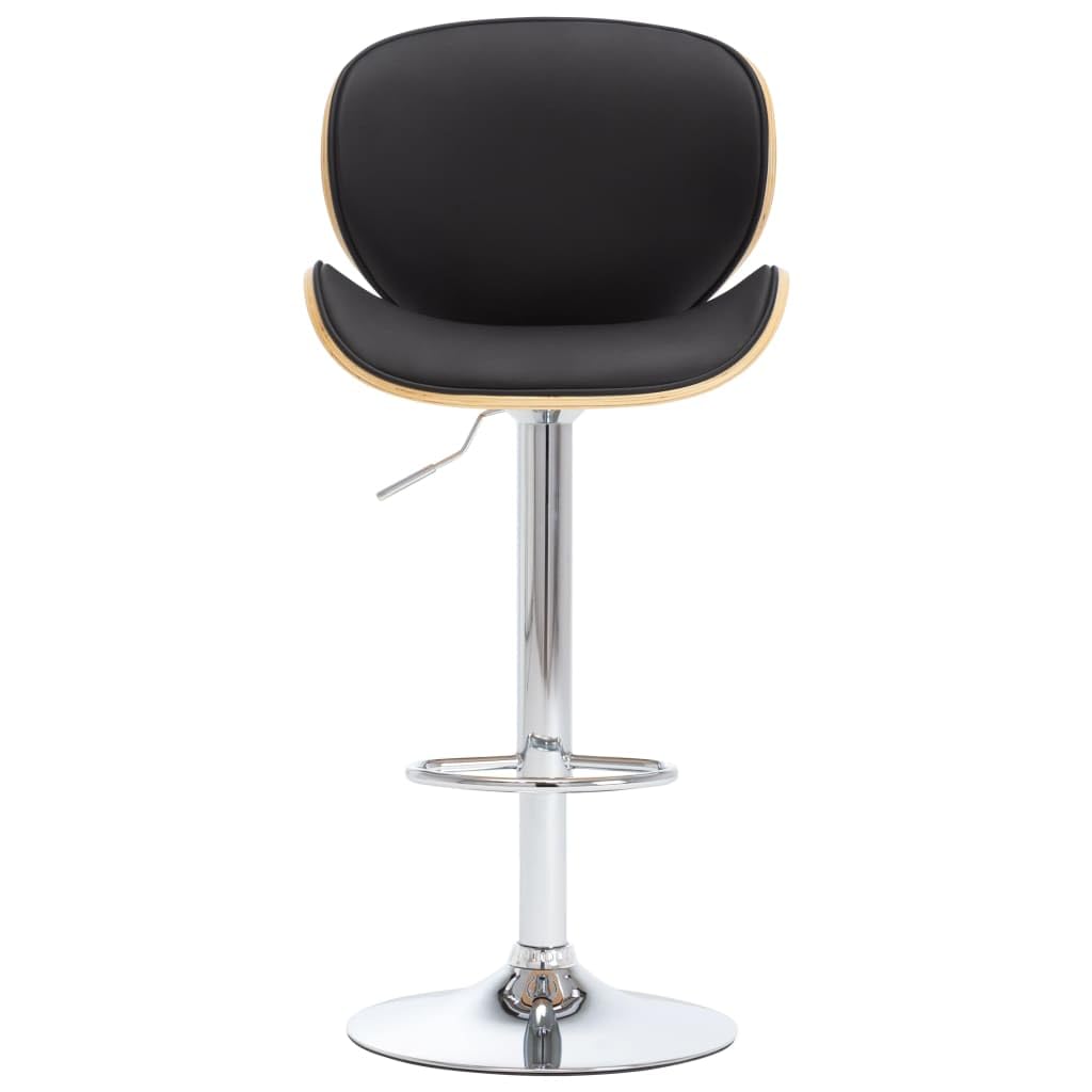 Tabouret de bar en cuir synthétique réglable avec dossier ergonomique pour cuisine