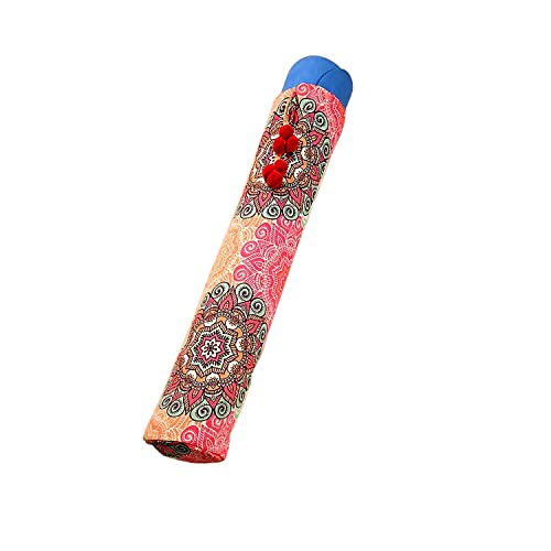 Image of Yoga Mat Cover Bag | Cotton Exercise Fitness Durable | Mat Carry Bag Cover Only With Strong Shoulder Straps | Yoga Mat Bag For Men & Women (Multi, L 74 X W 25 Cm)