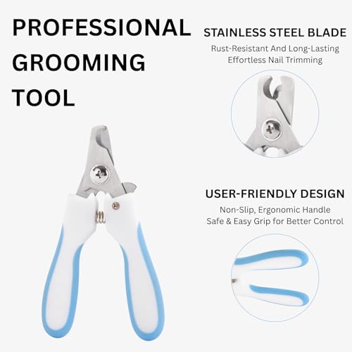 Image of AIXINPET Dog & Cat Nail Clippers and Trimmers - with Free Nail File, Protective Guard to Avoid Over Cutting, Extra Sharp Blade - Suitable for Small to Large Dogs, Puppies, Birds and Rabbits (Large)