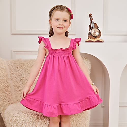Patpat 3 Packs Girl Toddler Dresses Sleeveless Flamingo Striped Toddler Casual Dresses 3 Years Multicoloured 2-3T #TOP3