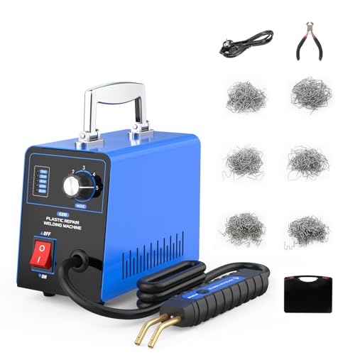 Spot Welding Machine, Plastic Repair Welding Machine,5-Speed Adjustable 80W Hot Stapler Plastic Welding Gun Machine Plastic Repair Welding Car Bumper Repair Tool 220V/110V With 600PCS Staples