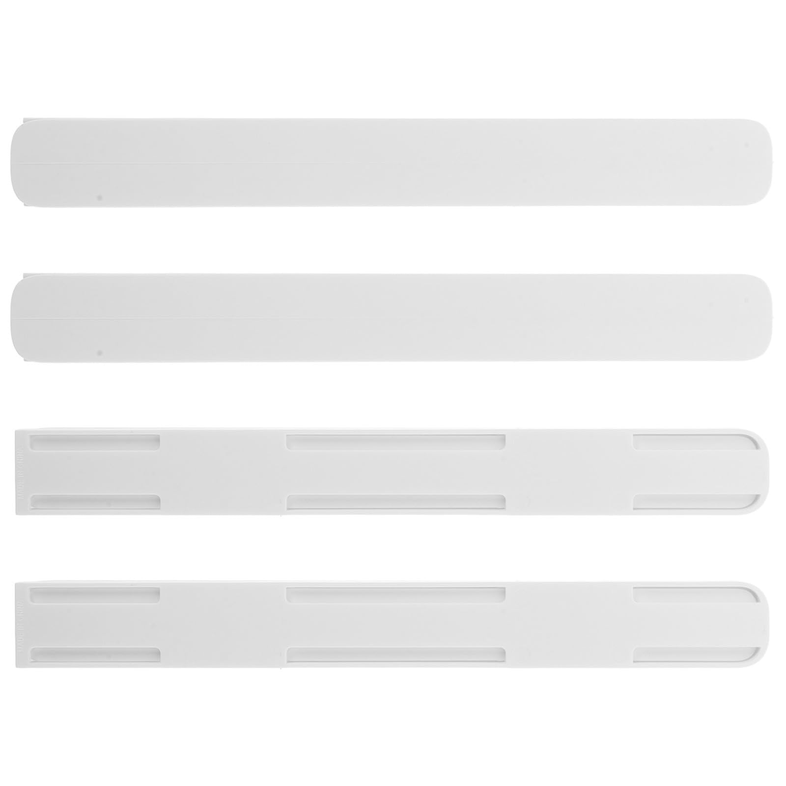 Guías deslizantes adhesivas GRADENEVE blancas para cestas de almacenamiento, 4 piezas de cocina