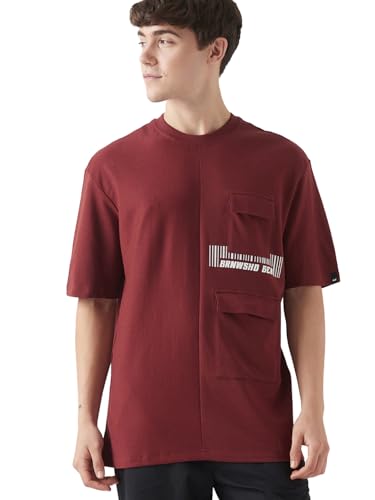 Image of Bewakoof Men's Cotton Graphic Print Oversized Fit T-Shirt