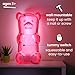Gummygoods Squeezable Gummy Bear Night Light - Rechargeable, Portable, Squishy Lamp, 60-Min Sleep Timer - Christmas Gift for Kids & Adults, Baby Nursery, and Dorm Rooms - (Pink)