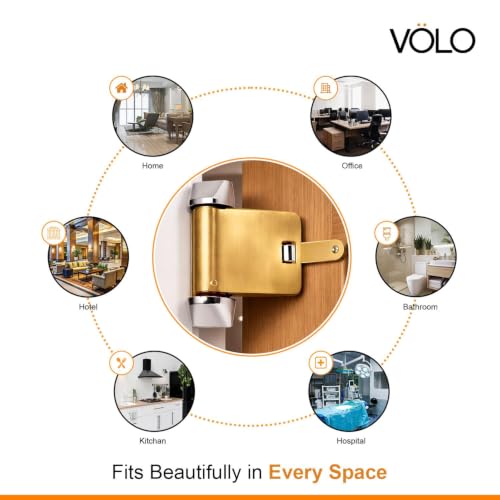 Image of VOLO Door Closer | Heavy Duty Automatic Door Closer | Adjustable Door Speed for Home Office Hotel & Commercial Doors | 1 Year Warranty | (Helix Antique | 40 Kg Capacity | Spring)