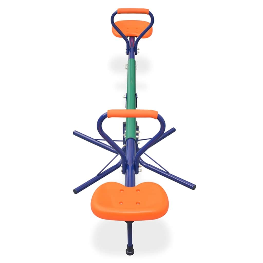 dondolo girevole a 360 gradi in acciaio e plastica, 182 x 60 cm, per bambini dai 3 ai 10 anni, dispositivo per parco giochi all'aperto per giardino, terrazza, parco, con sedili ergonomici e