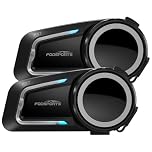 Fodsports FX7 Motorcycle Bluetooth Headset, 10 Riders BT5.4 Mesh Motorcycle Intercom, Dual Chips Motorbike Headset with Audio Multitasking,Noise Reduction,Voice Assistant,Music Share, FM,IP67,2 Pack