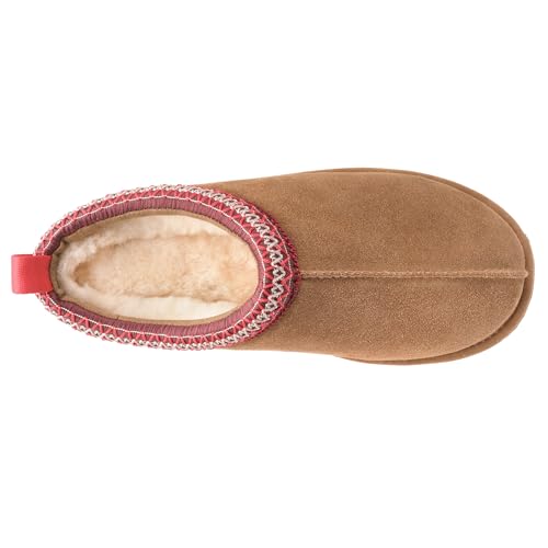 Parfeying Women’s Sheepskin Slippers with Shearling Fur Lining, Genuine Suede Upper, Cozy Fuzzy House Shoes for Indoor Outdoor, Memory Foam Winter Slip-On3