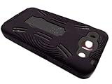 for LG Optimus G Pro E980 Kickstand Hybrid Hard Phone Cover Case - Black/Black + Happy Face Phone...