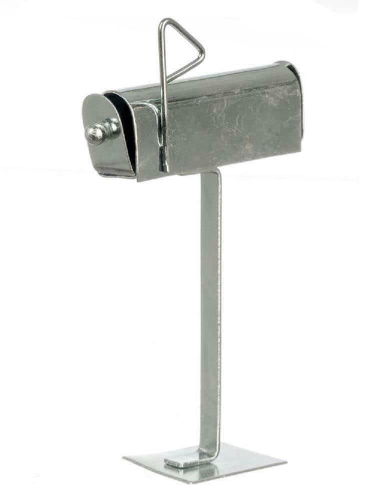 Dolls House Aluminium Mailbox Mail Post Box Miniature 1:12 Garden Accessory