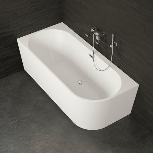 Baignoire Ilot Capri 180 gauche blanche 180 x81 x58 cm, by SPALINA