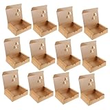 Garneck 25 Stück Teiliges Koreanische Takeaway Verpackungsboxen aus Braunem Kraftpapier Kleine Storage boxen für Pommes Hähnchen und Sushi Praktische Lunchboxen für Büro Schule Party und