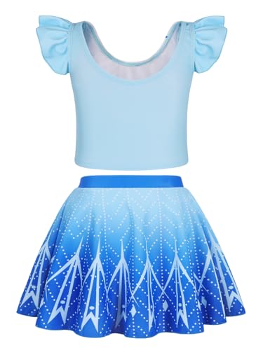 Image of WonderBabe Toddler Girls 2 Piece Tankini Bathing Suits Princess Summer Rash Guard Swimwear