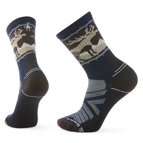 Smartwool Men's Hike Light Cushion Mountain Moose Crew Socks