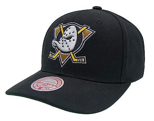 Mitchell & Ness Anaheim Ducks Black NHL Team Ground 2.0 Pro Snapback Cap - One-Size